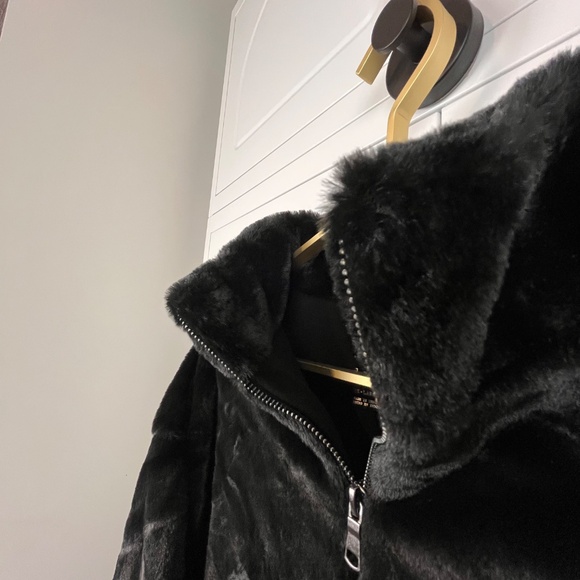 A New Day XXL Black Faux Fur Half-Zip Pullover - Picture 6 of 10